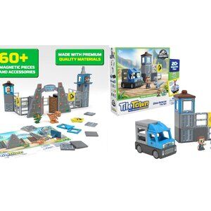NEW Lot of 2: Tile Town Jurassic World Gate Escape & Rescue Magnetic Tiles Sets